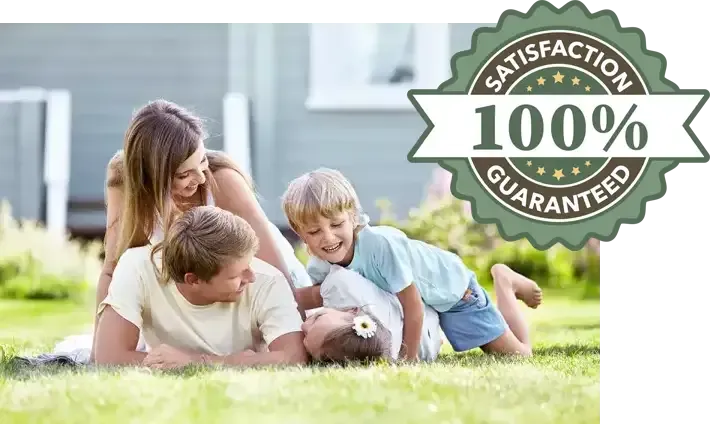 happy family playing outside