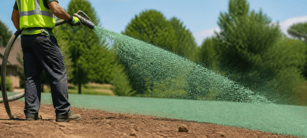 hydroseeding in action